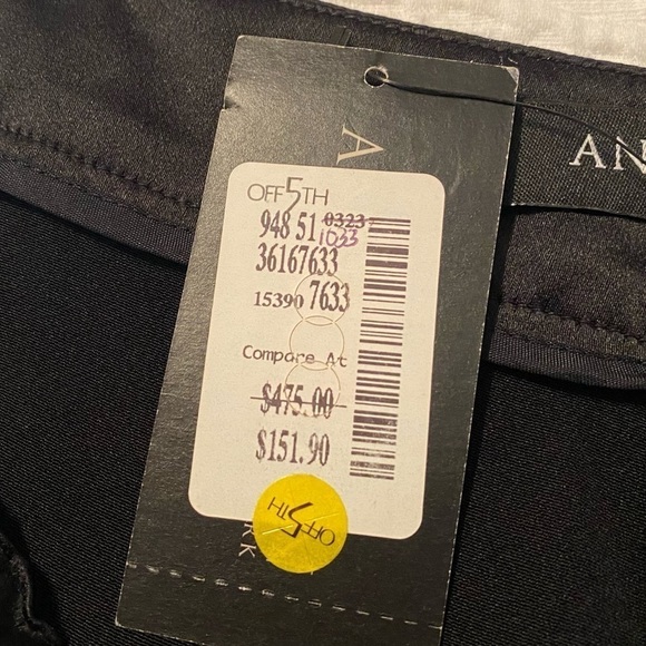 Anne Klein 100% Silk Wide Leg Drawstring Black Pants NWT - 18W - Picture 6 of 13